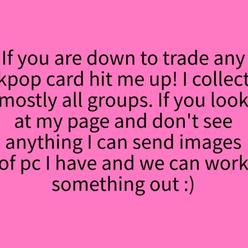 Trading kpop cards